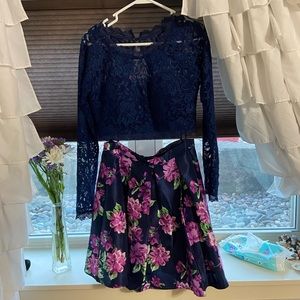 Floral two piece dress